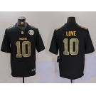 Men's Green Bay Packers #10 Jordan Love Black Fashion Vapor Limited Stitched Football Jerseys