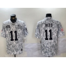 Men's Green Bay Packers #11 Jayden Reed Arctic Camo 2024 FUSE Salute to Service Limited Stitched Jersey