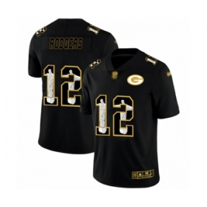 Men's Green Bay Packers #12 Aaron Rodgers Limited Black Jesus Faith Limited Football Jersey