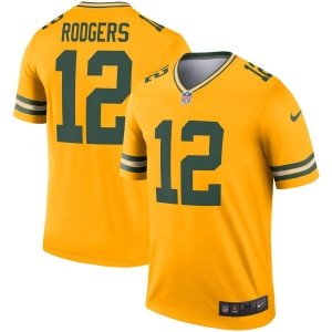 Men's Green Bay Packers #12 Aaron Rodgers Limited Gold Inverted Legend Football Jersey