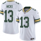 Men's Green Bay Packers #13 Dontayvion Wicks White 2025 Vapor Untouchable Limited Football Stitched Jersey