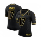 Men's Green Bay Packers #17 Davante Adams 2020 Salute To Service Black Golden Limited Football Jersey