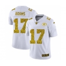 Men's Green Bay Packers #17 Davante Adams Flocked Leopard Print Vapor Limited Football Jersey White