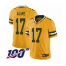 Men's Green Bay Packers #17 Davante Adams Limited Gold Rush Vapor Untouchable 100th Season Football Jersey