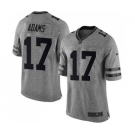 Men's Green Bay Packers #17 Davante Adams Limited Gray Gridiron Football Jersey