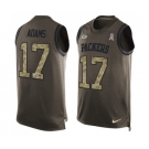 Men's Green Bay Packers #17 Davante Adams Limited Green Salute to Service Tank Top Football Jersey