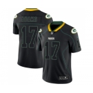 Men's Green Bay Packers #17 Davante Adams Limited Lights Out Black Rush Football Jersey