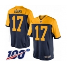 Men's Green Bay Packers #17 Davante Adams Limited Navy Blue Alternate 100th Season Football Jersey