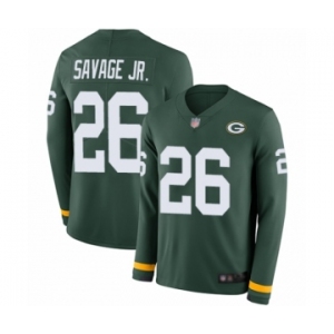 Men's Green Bay Packers #26 Darnell Savage Jr. Limited Green Therma Long Sleeve Football Jersey