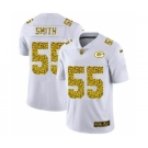 Men's Green Bay Packers #55 Za'Darius Smith Flocked Leopard Print Vapor Limited Football Jersey White