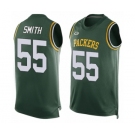 Men's Green Bay Packers #55 Za'Darius Smith Limited Green Player Name & Number Tank Top Football Jersey