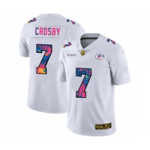 Men's Green Bay Packers #7 Mason Crosby White Multi-Color 2020 Football Crucial Catch Limited Football Jersey
