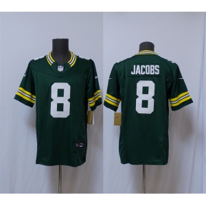 Men's Green Bay Packers #8 Josh Jacobs Green Vapor 2025 F.U.S.E. Limited Football Stitched Jersey