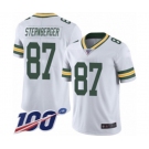 Men's Green Bay Packers #87 Jace Sternberger White Vapor Untouchable Limited Player 100th Season Football Jersey