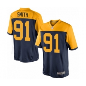 Men's Green Bay Packers #91 Preston Smith Limited Navy Blue Alternate Football Jersey