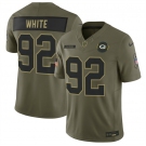 Men's Green Bay Packers #92 Reggie White Olive 2025 F.U.S.E. Salute to Service Limited Football Stitched Jersey