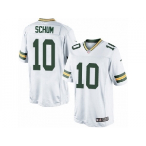 Men's Nike Green Bay Packers #10 Jacob Schum Limited White NFL Jersey