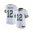 Men's Nike Green Bay Packers #12 Aaron Rodgers Limited White Rush NFL Jersey