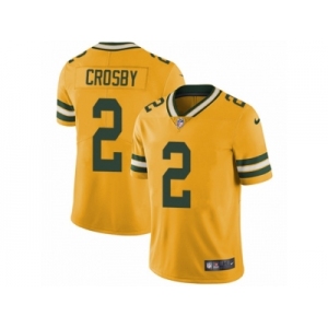 Men's Nike Green Bay Packers #2 Mason Crosby Limited Gold Rush NFL Jersey