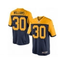 Men's Nike Green Bay Packers #30 Jamaal Williams Limited Navy Blue Alternate NFL Jersey