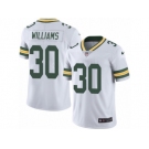 Men's Nike Green Bay Packers #30 Jamaal Williams Limited White Rush NFL Jersey