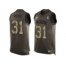 Men's Nike Green Bay Packers #31 Davon House Limited Green Salute to Service Tank Top NFL Jersey