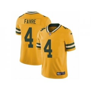 Men's Nike Green Bay Packers #4 Brett Favre Limited Gold Rush NFL Jersey