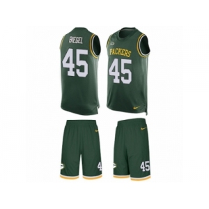 Men's Nike Green Bay Packers #45 Vince Biegel Limited Green Tank Top Suit NFL Jersey