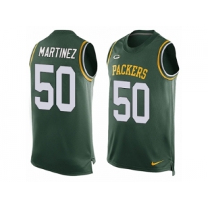 Men's Nike Green Bay Packers #50 Blake Martinez Limited Green Player Name & Number Tank Top NFL Jersey