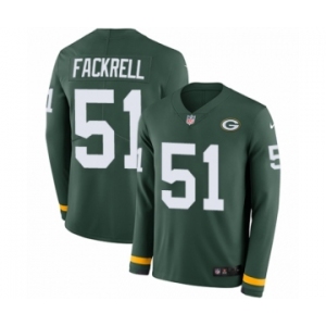 Men's Nike Green Bay Packers #51 Kyler Fackrell Limited Green Therma Long Sleeve NFL Jersey