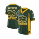 Men's Nike Green Bay Packers #52 Clay Matthews Limited Green Rush Drift Fashion NFL Jersey