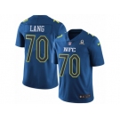 Men's Nike Green Bay Packers #70 T.J. Lang Limited Blue 2017 Pro Bowl NFL Jersey