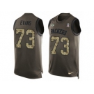 Men's Nike Green Bay Packers #73 Jahri Evans Limited Green Salute to Service Tank Top NFL Jersey