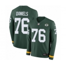 Men's Nike Green Bay Packers #76 Mike Daniels Limited Green Therma Long Sleeve NFL Jersey