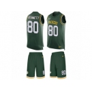 Men's Nike Green Bay Packers #80 Martellus Bennett Limited Green Tank Top Suit NFL Jersey