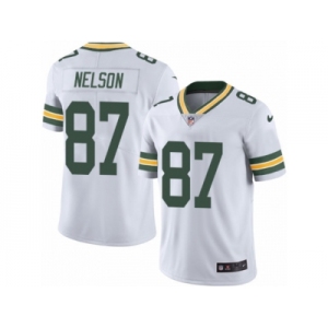 Men's Nike Green Bay Packers #87 Jordy Nelson Limited White Rush NFL Jersey