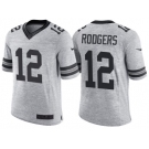 Nike Green Bay Packers #12 Aaron Rodgers 2016 Gridiron Gray II Men's NFL Limited Jersey