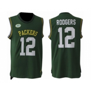 Nike Green Bay Packers #12 Aaron Rodgers Green Team Color Men Stitched NFL Limited Tank Top Jersey