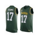 Nike Green Bay Packers #17 Davante Adams Green Team Color Men's Stitched NFL Limited Tank Top Jersey