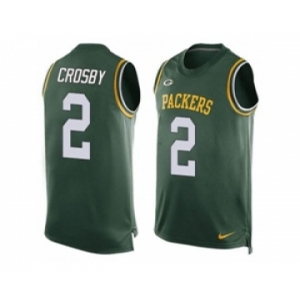 Nike Green Bay Packers #2 Mason Crosby Green Team Color Men's Stitched NFL Limited Tank Top Jersey