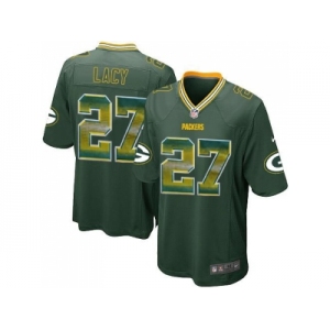Nike Green Bay Packers #27 Eddie Lacy Green Team Color Men's Stitched NFL Limited Strobe Jersey