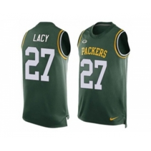 Nike Green Bay Packers #27 Eddie Lacy Green Team Color Men's Stitched NFL Limited Tank Top Jersey