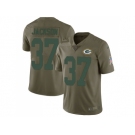 Nike Green Bay Packers #37 Josh Jackson Olive Men Stitched NFL Limited 2017 Salute To Service Jersey