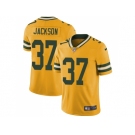 Nike Green Bay Packers #37 Josh Jackson Yellow Men Stitched NFL Limited Rush Jersey