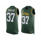 Nike Green Bay Packers #37 Sam Shields Green Team Color Men's Stitched NFL Limited Tank Top Jersey