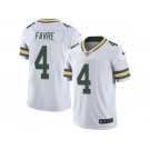 Nike Green Bay Packers #4 Brett Favre White Men's Stitched NFL Limited Rush Jersey