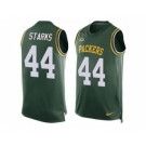 Nike Green Bay Packers #44 James Starks Green Team Color Men's Stitched NFL Limited Tank Top Jersey