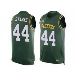 Nike Green Bay Packers #44 James Starks Green Team Color Men's Stitched NFL Limited Tank Top Jersey