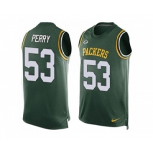 Nike Green Bay Packers #53 Nick Perry Green Team Color Men's Stitched NFL Limited Tank Top Jersey