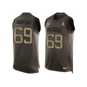 Nike Green Bay Packers #69 David Bakhtiari Green Men's Stitched NFL Limited Salute To Service Tank Top Jersey
